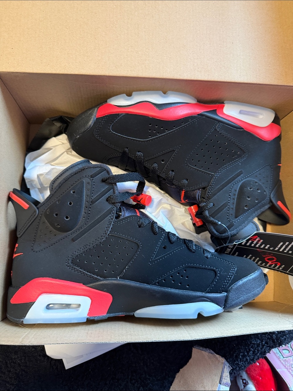 Jordan Black and Red High-Top Basketball Sneakers air Jordan 6 retro